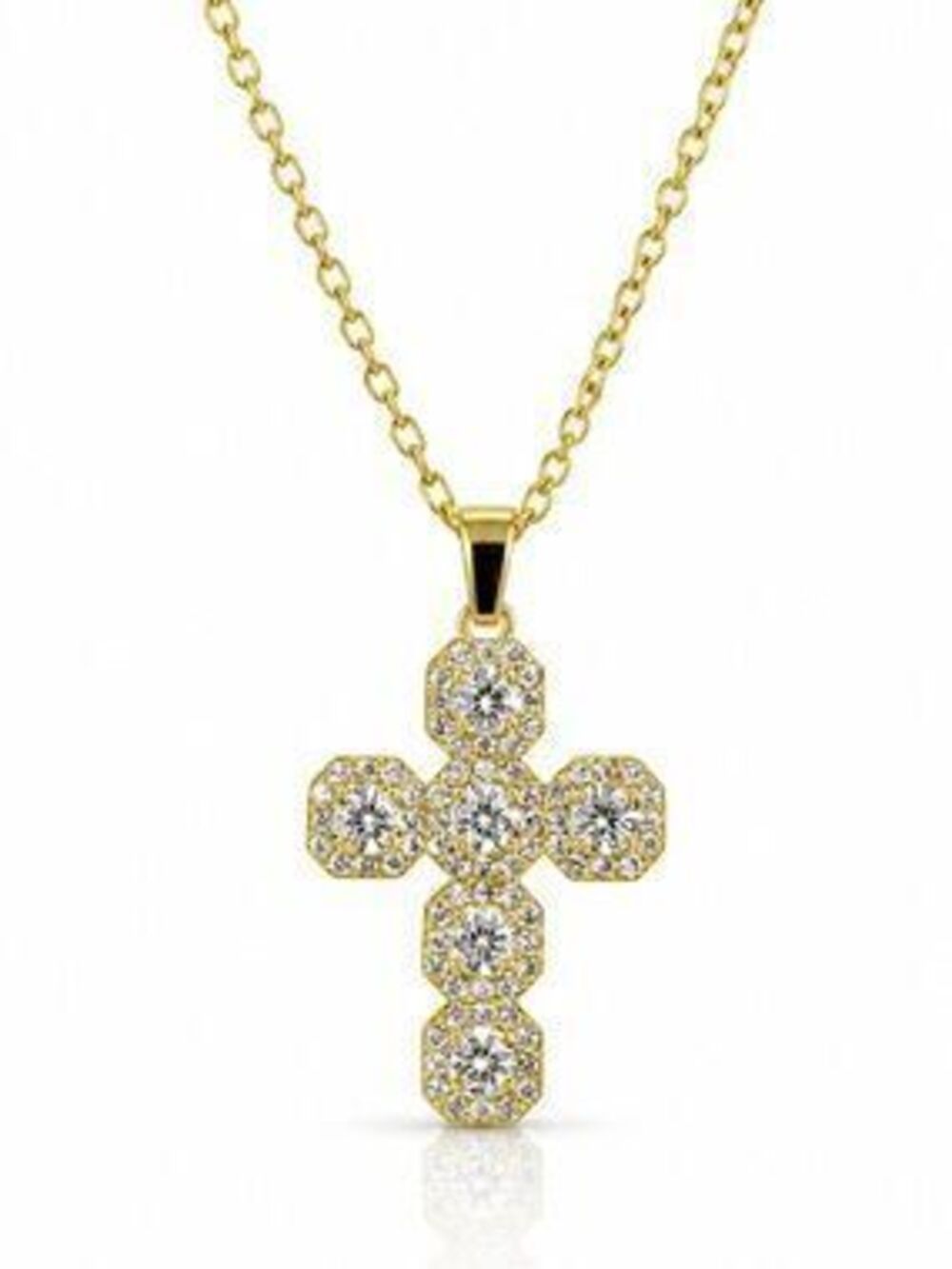 Elegant Gold Cross Pendant Necklace